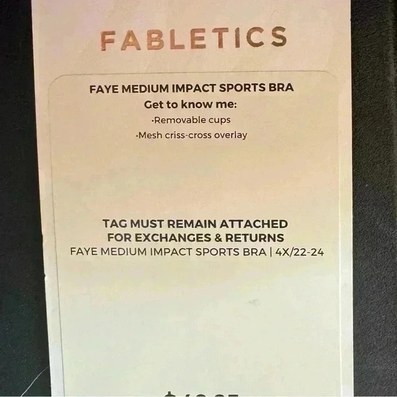 Fabletics Faye Medium Impacts Sports Bra Size 4X - Picture 6 of 8